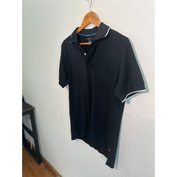 ✨5 for $15✨ Men’s IZOD Black Collar Tee Shirt Size Small - Picture 3 of 11